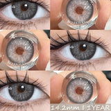Popxstar New 1pair Colored Contact Lenses for Eyes Natural Brown Contacts Lenses Fashion Blue Eyes Lenses Yearly Gray Pupils