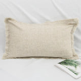 Popxstar Cotton Linen Cushion Covers with Tassels, Euro Flax, Decorative Throw Pillow Cover, Boho Shabby Chic Style, 45x45cm, 30x50cm 1Pc