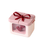 Popxstar  Dopamine Lipstick Storage Box with Lid Partition Rack Desktop Makeup Organizer Boxes Bow Cosmetic Storage Box Home Storage Gifts