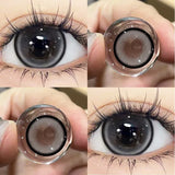2PCS Contact Lenses Black Pupils Natural Lenses Cosmetic Black Contacts Yearly Big Eye Lenses Black Lenses