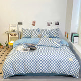 Popxstar Black and White Plaid Duvet Cover Set Full, Geometric Grid Bedding Set Soft Lattice Checkerd Comforter Cover with 2 Pillowcases