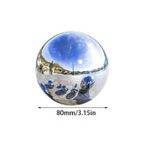 Popxstar Stainless Steel Mirror Hollow Decorative Sphere Silver Large Home Garden Ornament Decoration High Gloss Metal Sphere Ornament
