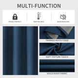 Popxstar Blackout Curtains 350cm Height Room Darkening Curtains for Bedroom 100% Black Out Textured Thermal Curtain Privacy Protection