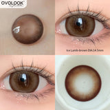 Popxstar 1 Pair Super Natural Contact Lenses for Eyes Beauty Pupil Color Lens for Myopia Eyes Yearly Use Comestic Eye Color Lens