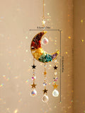 Popxstar  Crystal Sun Catcher Prism Wind Chimes Moon Catchers Rainbow Maker Prism Hanging Decor Wind Bell Garden Decoration Outdoor Gifts
