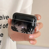 Popxstar  Wave Edging Coconut Tree Gradient Transparent Silicone Earphone Case for AirPods Pro 2 3 1 3nd Generation Bluetooth Charging Box