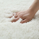 Popxstar White Fluffy Hall Carpet Modern Living Room Bedroom Home Decor Large Mats Thickened Non-Slip Girl Children's Room Pink Furry Rug