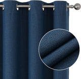Popxstar Blackout Curtains 350cm Height Room Darkening Curtains for Bedroom 100% Black Out Textured Thermal Curtain Privacy Protection