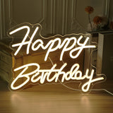Popxstar Happy Birthday Led Neon Sign for Birthday Party Decor Oh Baby Neon Light Lets Party Home Hanging Decor