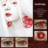 Popxstar  1Pair Halloween Red Contact Lenses for Eyes Cosplay Lenses Anime Lense 14.5 Mm Lens Soft Lenses Yearly High Quality Lens