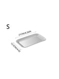 Popxstar Luxury Square Stainless Steel Serving Tray,Coffee Tray,Desserts – Elegant Serving Platters for Café, Restaurant Bathroom Tray