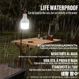 Popxstar Outdoor USB Rechargeable LED Lamp Bulbs High Brightness Emergency Light Hook Up Camping Fishing Portable Lantern Night Lights