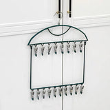 18 Clips Socks Drying Rack Large Capacity Stainless Steel Multi-clip Sock Drying Hanger Space Saving Windproof
