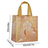 Popxstar  Eid Mubarak Gift Bags Ramadan Kareem Candy Cookie Packaging Bag Islamic Muslim Festival Party Decoration Non-Woven Tote Handbag