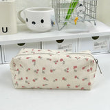 Popxstar Cute Multifunctional Floral Pen Bag Student Cartoon Stationery Bag Large Capacity Pencil Case Stationery Organizer School Office