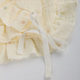 Popxstar 100% Cotton 4-Layer Gauze Retro Lace Ruffle Vest Bib For Boys And Girls Baby Bib Waterproof Baby Bib Baby Vest Bib