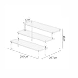 Popxstar  Acrylic Risers for Display 2-5 Tier Acrylic Display Stand Perfume ,Clear Cupcake Stand Holder for Figures Dessert Doll Shelves