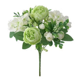 Popxstar Blue Silk Bouquets Artificial Forest Hydrangea Peony Bud Wedding Bride Hand Bouquet Home Garden Desktop Flower Arrangement Decor