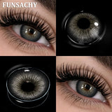 Popxstar  New Contact Lenses Natural Brown Eye Makeup Contacts Grey Color Lens Korean Softlens Yearly Cosmetics for Women