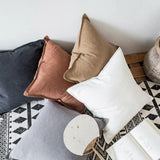 Popxstar Cotton Linen Sofa Cushion Cover Decoration Throw Pillow Cover Waist Pillowcase Pillows for Sofa Bed Chair Couch Decorative