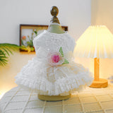 Cute High-end Formal Dress Pet Clothes Puff Chiffon Skirt Wedding Dress for Dogs Skirt Princess Dog  York Clothes Pet Cat Dress