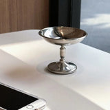Popxstar Containerss Stainless Steel Ice Cream Cup Multi-Function Silver Snacks Storage Cup Fashion Tall Fruit Bowl Party Bar