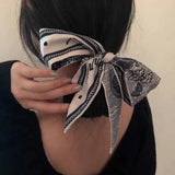 Popxstar Fashion Skinny Scarf Women Luxury Brand Twill Printing Tie Bag Handle Ribbon Hair Band Women's Headscarf New Design Silk Scarves