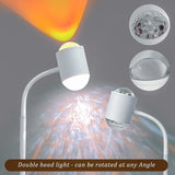 Popxstar Sunset Light Projection Light Double-Sided LED Floor Light DIY Halo Sunset Light Used in Bars Living Rooms bedrooms Restaurants