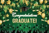 Popxstar Graduation Backdrop Congrats Gold Class of Grad Photocall Decoration Photography Background Photo Banner
