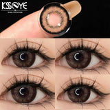 2pcs Contact Lenses Natural Brown Eyes Lenses with Big Pupil  Black beauty Make-up Lenses Annual Medical Contact Lenses