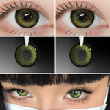 1 Pair Korean Hot Selling Lenses Color Contact Lenses With Prescription Myopia Lenses Pink Lenses High Quality Lenses