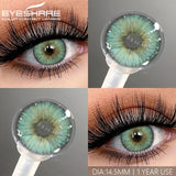 Popxstar Myopia Lenses 1 Pair Colored Contact Lenses with Degree Natural Eye Contacts Brown Lenses Gray Pupils Yearly Disposable