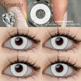 Popxstar  1Pair Cosplay Colored Contact Lenses for Eyes Halloween Lenses Red Eye Contacts Black Lenses Yearly Anime Cosplay Lens