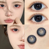 Popxstar  1Pair Color Contact Lens Pupils High Quality Green Eyes Blue Gray Lenses Makeup Diameter 14.2mm Fast Shipping