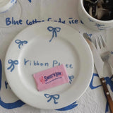 Popxstar Ele White Cerc Western Dinner Plate with  Knot Simple Design Oval ape Fi Plate Home Use Cake Serving Di
