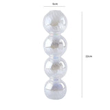Popxstar Glass Candle Holder Home Decor Nordic Rainbow Vase Flower Table Living Room Decoration Candlestick Holder for Wedding