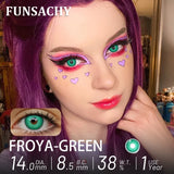 Popxstar  1Pair Candy Color Cosplay Contact Lenses for Eyes Pink Red Eye Makeup Contacts Yearly Pupils Green Halloween Softlens