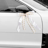 Popxstar 10/20Pcs White Wedding Car Ribbon Bows Gifts Wrap Boxes Bowknot Valentines Day Birthday Wedding Party Decorations Photo Props