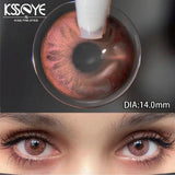 2pcs Contact Lenses Colored Contact Lenses With Diopter Natural Pink Blue Purple Large Pupils Lenses Fast Shipping