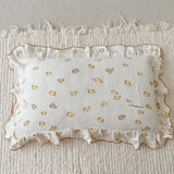 Popxstar INS Ruffle Edge Gauze 100% Cotton Princess Pillow Case 30X50 48X74cm Breathable Pillowcase Decorative for Home Bedding Bedroom