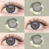 Popxstar  1pair Colorcon Contact Lenses Green Color Lens Natural Brown Eye Contacts Gray Pupils Beautiful Cosmetic Yearly Lenses