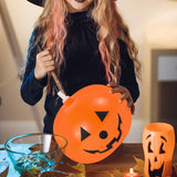 Popxstar 12inch 5Pcs Halloween Latex Balloons Pumpkin Ghost Festival Balloons Halloween Decorations Home Outdoor Halloween Pumpkin Decor