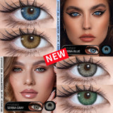 Popxstar New Colored Contact Lenses for Eyes 1 Pair Fashion Blue Eyes Lenses Brown Contacts Green Lenses Yearly Gray Contacts