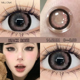 1 Pair Hot Selling Colored Contact Lense with Prescription Natural Pink Eye Lenses Yearly Use Pupils Free Shipping