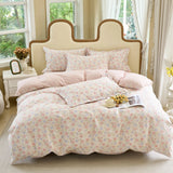 3pc 100% Pure Cotton Down Duvet Cover Set Including 1 Duvet Cover and 2 Pillowcase Soft and Skin Friendly Breathable Bedding Set