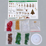 New DIY Christmas Tree Ornament Kit Beaded Hanging Ornament Kit Beading Craft Set Festive Holiday Activity