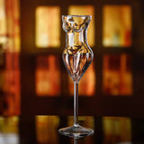 Popxstar  Unique Cocktail Glasses Set Creative Wine Glass Twisted Design Transparent Art Barware for Whiskey Cocktail Fun Home Bar Decor