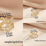 popxstar High-ned Hot-selling Zircon Open Nail Art Wearable Nail for Women Niche Design Sense Light Luxury High-end Decoration