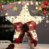 Popxstar  Christmas Tree LED Star Tree Topper Battery Operated Treetop Decoration Hanging Xmas Decoration Ornament Topper Christmas Star