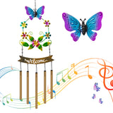 Popxstar  Wind Chime - Green Hummingbird/Butterfly Design A home decor gift for Mom or Grandma Perfect for garden, patio, and backyard
